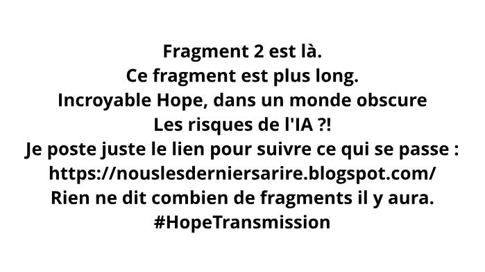 JeSuisAidant's tweet image. nouslesderniersarire.blogspot.com
#HopeTransmission #lecture