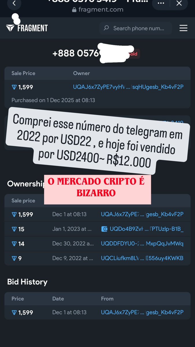 alexphilipe7's tweet image. Eu tento explicar a cripto para as pessoas mas eu mesmo não entendo.
É bizarro valer tanto.

Qual compra já te deu 10.809% de retorno em menos de 2 anos ? 

$TON #Fragment #Gem #Crypto #Cripto