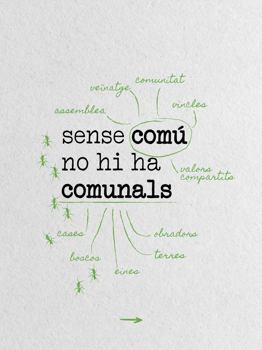 FundacioEmprius's tweet photo. SENSE COMÚ NO HI HA COMUNALS

El comú és la gent fent possible la vida col·lectiva.

Comunals són el patrimoni, les infraestructures i recursos que el poble comparteix i cuida.

Fem créixer plegades els recursos compartits.

FES-TE SÒCIA D'EMPRIUS!

➡️ https://t.co/nXhsaNx7P6 https://t.co/5DeVTndRHn