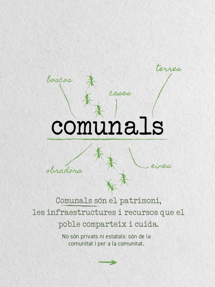 FundacioEmprius's tweet photo. SENSE COMÚ NO HI HA COMUNALS

El comú és la gent fent possible la vida col·lectiva.

Comunals són el patrimoni, les infraestructures i recursos que el poble comparteix i cuida.

Fem créixer plegades els recursos compartits.

FES-TE SÒCIA D'EMPRIUS!

➡️ https://t.co/nXhsaNx7P6 https://t.co/5DeVTndRHn