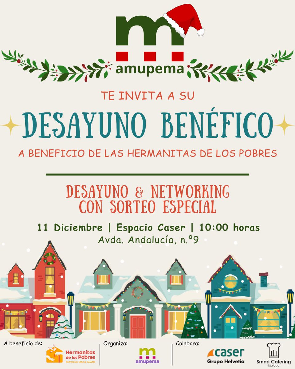 ¡Últimos días para nuestro Desayuno Benéfico de Navidad AMUPEMA!    
Para asistir es necesario inscribirse. Si eres socia, revisa tu bandeja de entrada, si todavía no lo eres pero quieres acompañarnos, escribe a proyectosamupema@gmail.com y te informamos. 
#Solidaridad