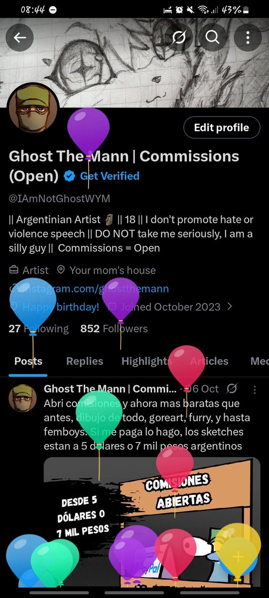 Ghost The Mann | Commissions (Open) tweet media
