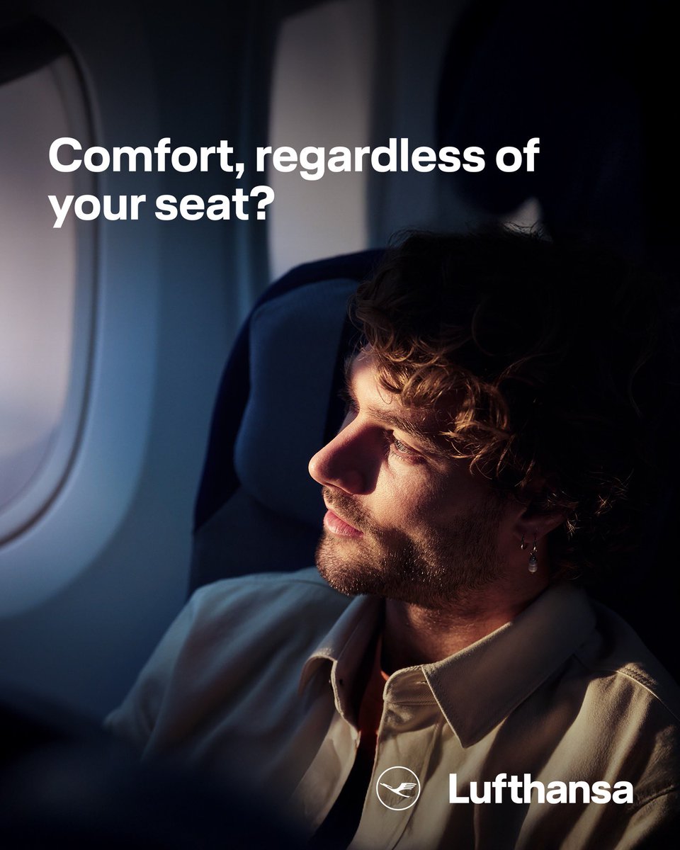 Whether you fly Economy, Premium Economy, Business, or First Class, comfort is a standard that never changes. With a design built for ease and service shaped around you, every moment of your journey feels cared for.

Book your flight here: lufthansa.com/in/en/homepage…

#Lufthansa