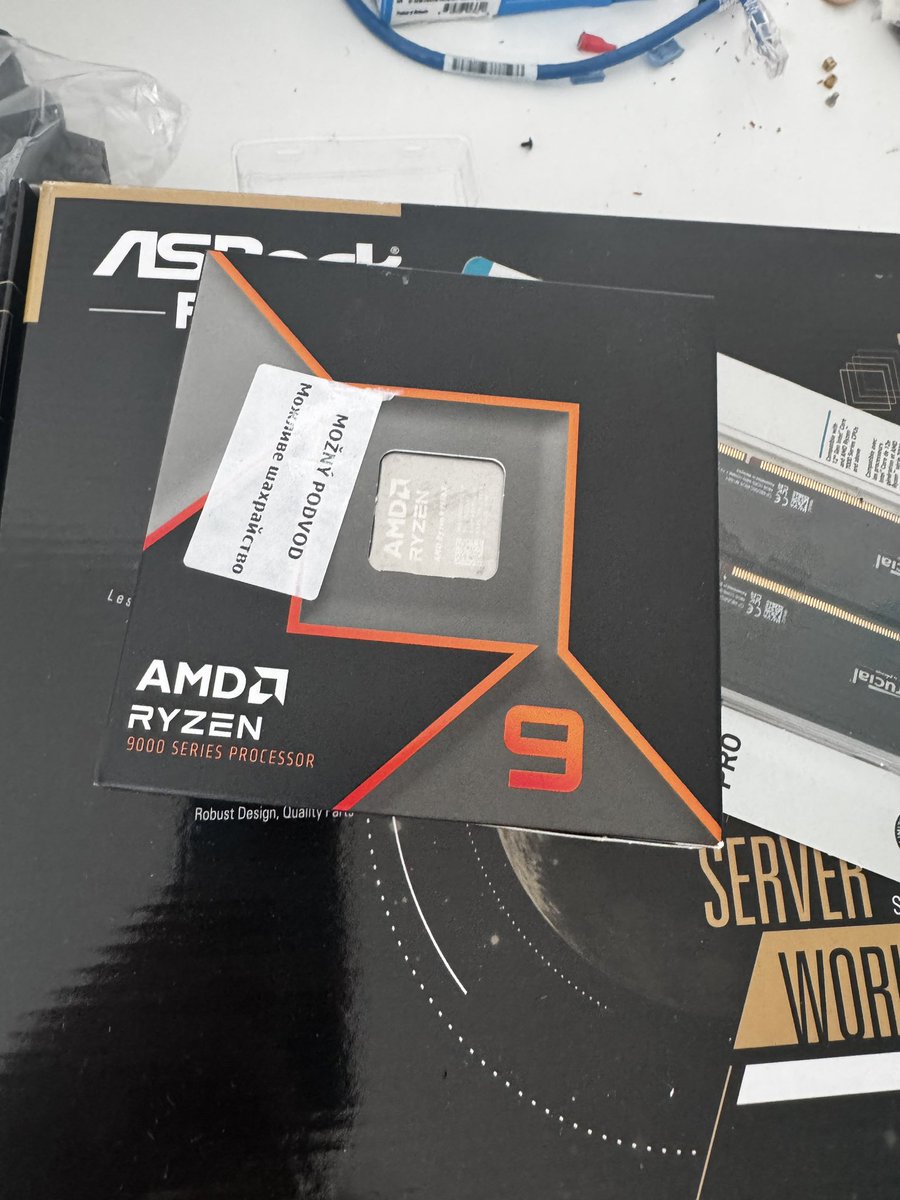 ✅ Réception du processeur RYZEN 9 9950X et de la RAM DDR5 pour le futur serveur VPS Performance 

w/ <a href="/InfrawireHost/">INFRAWIRE</a>