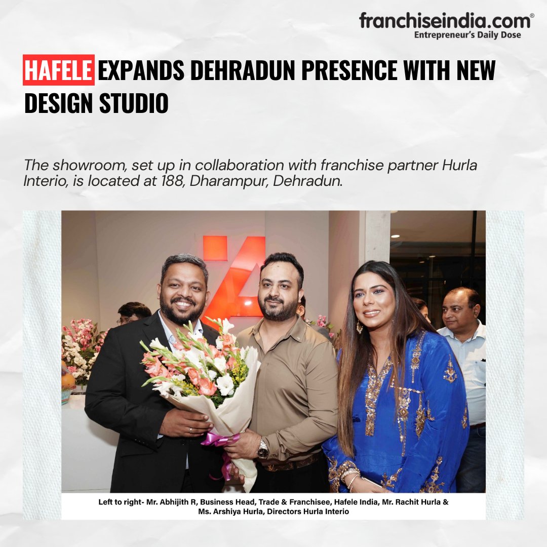 FranchiseIndia's tweet image. Hafele Expands Dehradun Presence With New Design Studio

Read more: shorturl.at/1JV6Q

#Hafele #HafeleIndia #DesignStudio #Dehradun #InteriorDesign #HomeInteriors #KitchenSolutions #LivingSolutions #InteriorInnovation #StoreLaunch #InteriorLifestyle