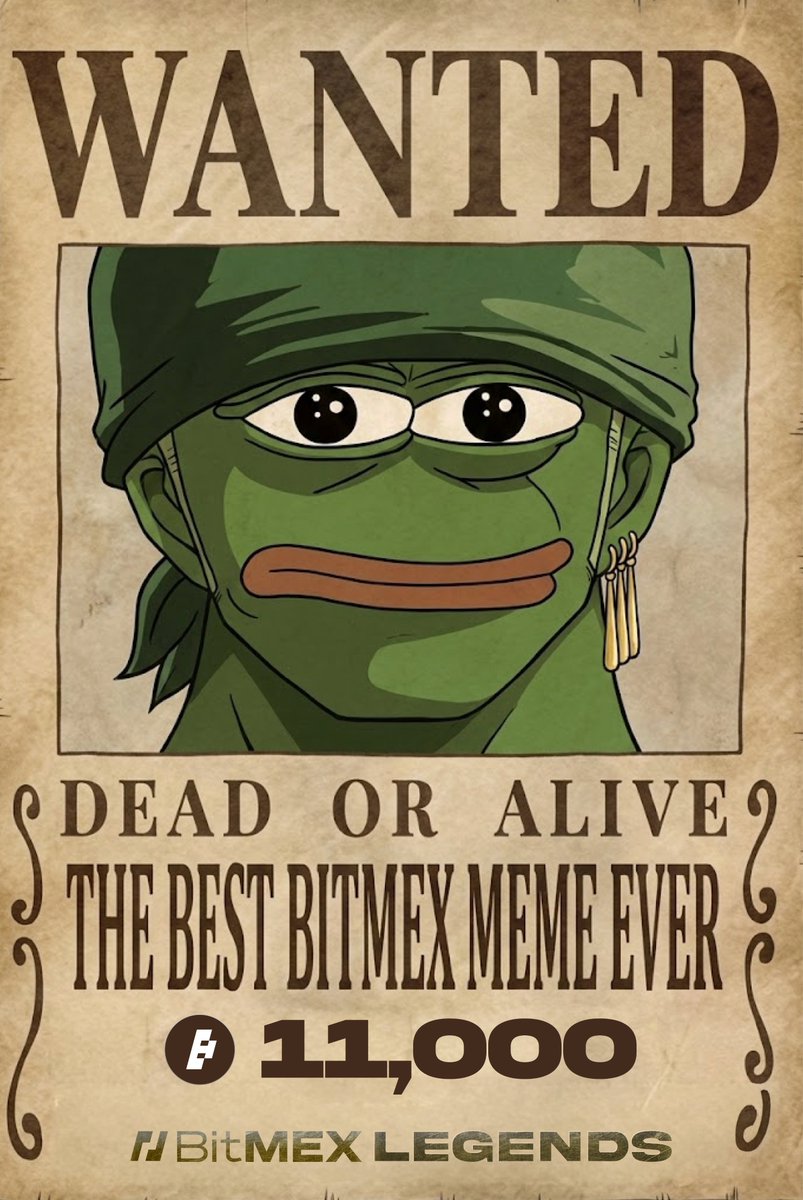 BitMEX's tweet photo. Wanted: A Legendary BitMEX Meme

Reward: 11,000 $BMEX

Like, RT and drop the best BitMEX meme you’ve made (bonus points for presentation and AI use) in the comments.

Collect the bounty before someone else beats you to it 🤠 https://t.co/aoeVcdrqpT