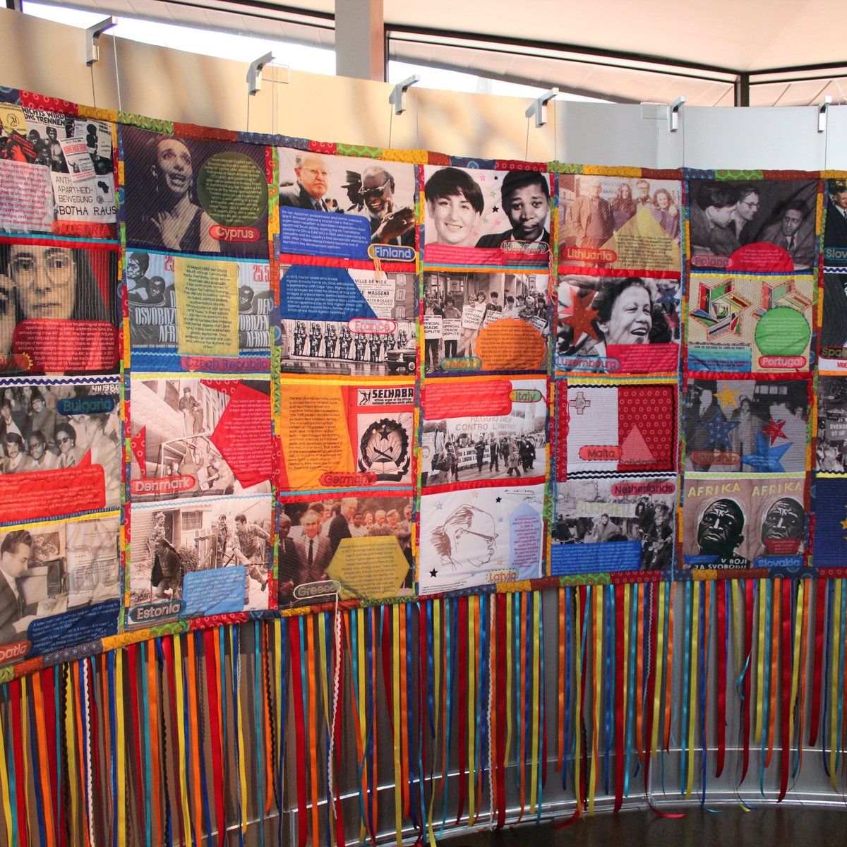 freedomparksa's tweet photo. Today we officially launch Threads of Solidarity, an exhibition about European support for the struggle against apartheid.
The exhibition opens to the public tomorrow, 2 December at //hapo Museum.
#threadsofsolidarity #freedompark
@EUinSA
@Totem_Media_SA https://t.co/X0vPncWzFb