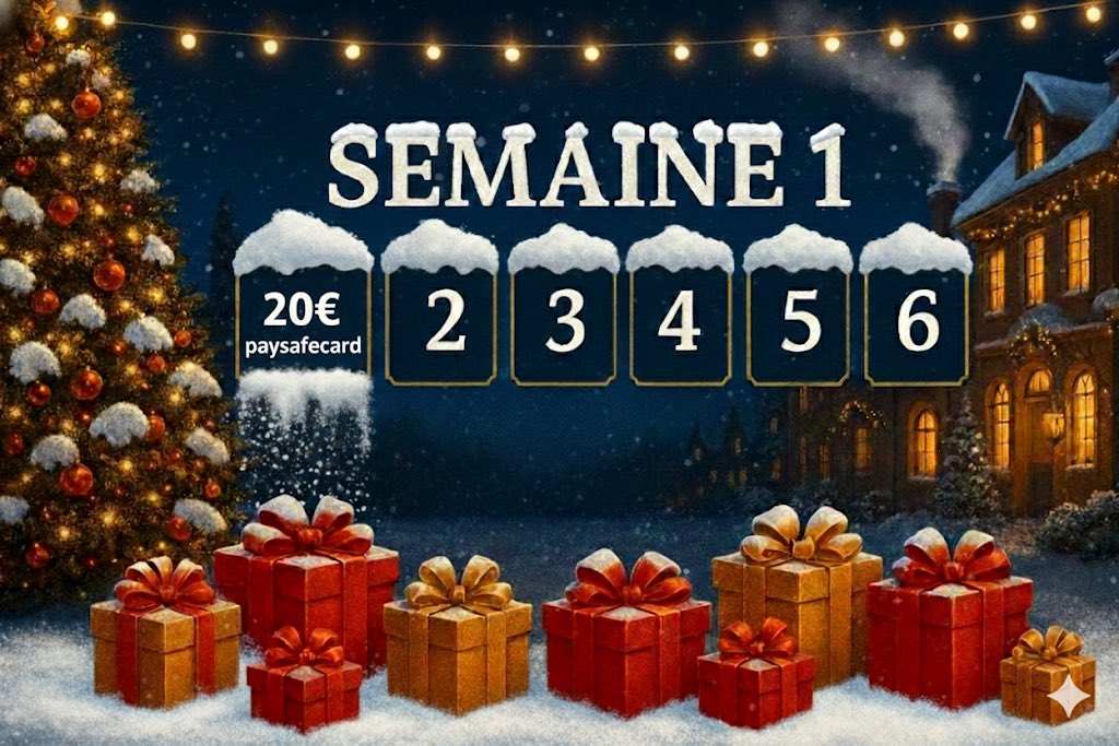 lecchineur's tweet photo. 🎄𝗝𝗢𝗨𝗥 𝟭  - 𝗖𝗔𝗟𝗘𝗡𝗗𝗥𝗜𝗘𝗥 𝗗𝗘 𝗟’𝗔𝗩𝗘𝗡𝗧 🎅

𝟮𝟬€ 𝗣𝗔𝗬𝗦𝗔𝗙𝗘𝗖𝗔𝗥𝗗 𝗣𝗢𝗨𝗧 𝗖𝗘 𝗣𝗥𝗘𝗠𝗜𝗘𝗥 𝗝𝗢𝗨𝗥 !! 💶

𝗖’𝗘𝗦𝗧 𝗤𝗨𝗘 𝗟𝗘 𝗗𝗘́𝗕𝗨𝗧 𝗔𝗖𝗖𝗥𝗢𝗖𝗛𝗘𝗥 𝗩𝗢𝗨𝗦 𝗣𝗢𝗨𝗥 𝗟𝗔 𝗦𝗨𝗜𝗧𝗘 ⏳

𝗣𝗢𝗨𝗥 𝗣𝗔𝗥𝗧𝗜𝗖𝗜𝗣𝗘𝗥 :

➡️ 𝗥𝗧 ♻️ 𝗟𝗜𝗞𝗘 ❤️
➡️ 𝗙𝗢𝗟𝗟𝗢𝗪 @NovaProono ✅
➡️ 𝗖𝗢𝗠𝗠𝗘𝗡𝗧𝗘 « 𝗡𝗢𝗘̈𝗟 » 𝗘𝗡 𝗖𝗢𝗠𝗠

𝗧𝗜𝗥𝗔𝗚𝗘 𝗗𝗘𝗠𝗔𝗜𝗡 ! 🍀

𝗕𝗢𝗡𝗡𝗘 𝗖𝗛𝗔𝗡𝗖𝗘 𝗔̀ 𝗧𝗢𝗨𝗦 ! 🔥

#𝗧𝗲𝗮𝗺𝗣𝗮𝗿𝗶𝗲𝘂𝗿 #𝗣𝗿𝗼𝗻𝗼𝘀