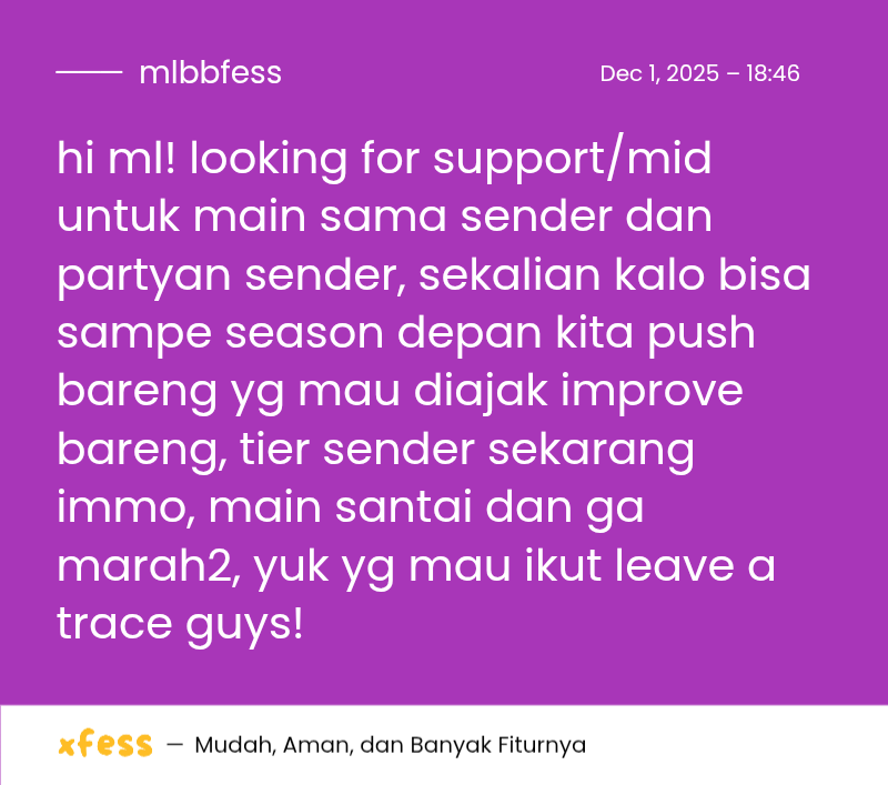 Mobile Legends Menfess tweet media