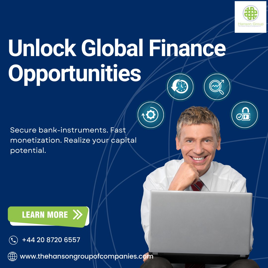 GroupHanson's tweet photo. Unlock global finance opportunities with trusted bank-instrument solutions designed to help you scale faster. From secure monetization to strategic financial pathways, The Hanson Group empowers your capital to reach its full potential.
#globalfinance #bankinstruments https://t.co/2TFhheqUL0