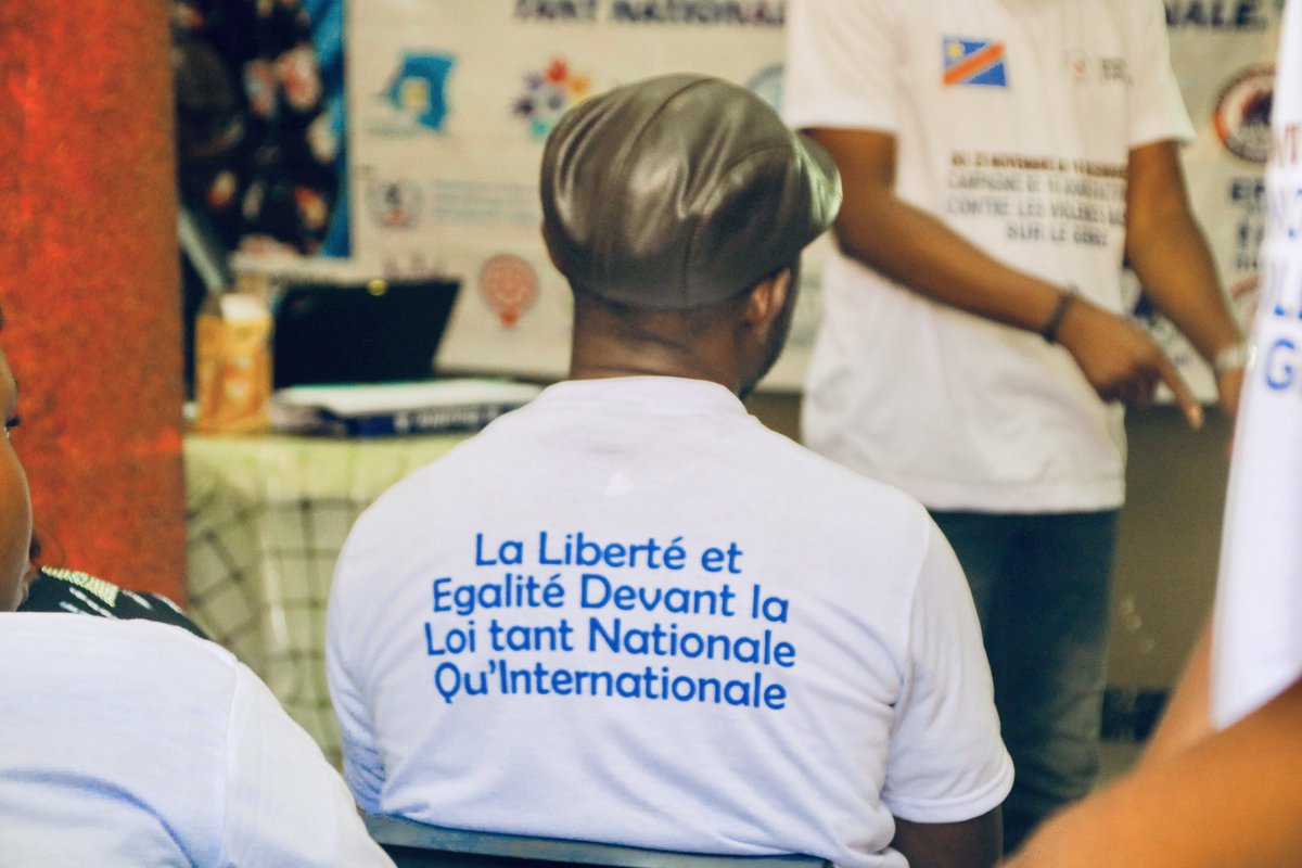 GvpRdc's tweet photo. GVP MASAR, en collaboration avec l'IJEFA @IjefaRdc, ont lancé officiellement la premières activités dans le cadre des 16 jours d'activisme avec un atelier puissant et éclairant intitulé : « La Liberté et l'Égalité devant la Loi tant Nationale qu'Internationale ».

#nonviolence✋🏽 https://t.co/J1GkFcEcW0