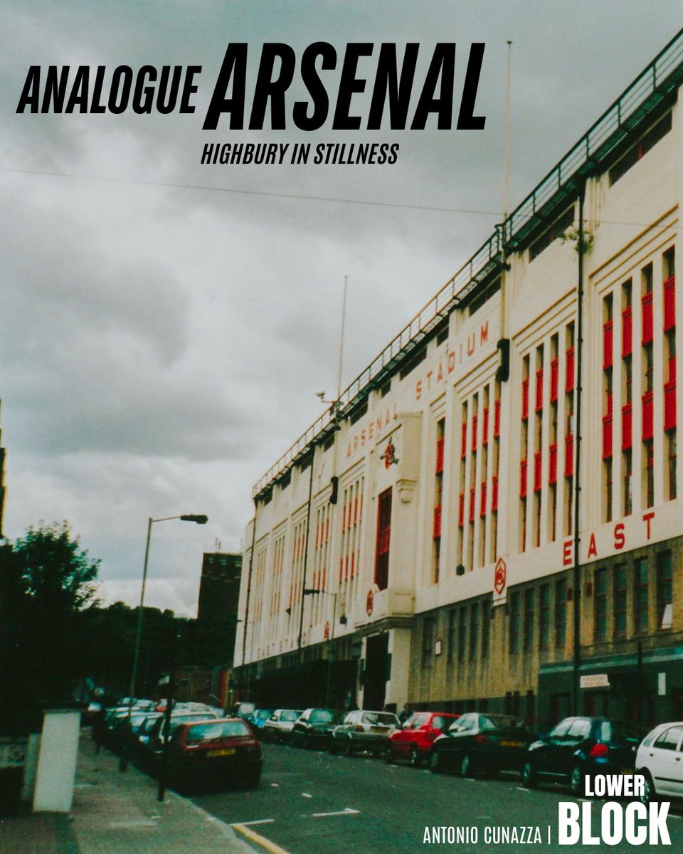 LowerBlock's tweet image. Highbury in Stillness | Shot between 2001 and 2006, Antonio Cunazza’s analogue photographs capture Highbury’s quiet architecture and enduring elegance - an intimate record of a beloved stadium frozen in time, long after its stands fell silent. #afc #arsenal #lostgrounds