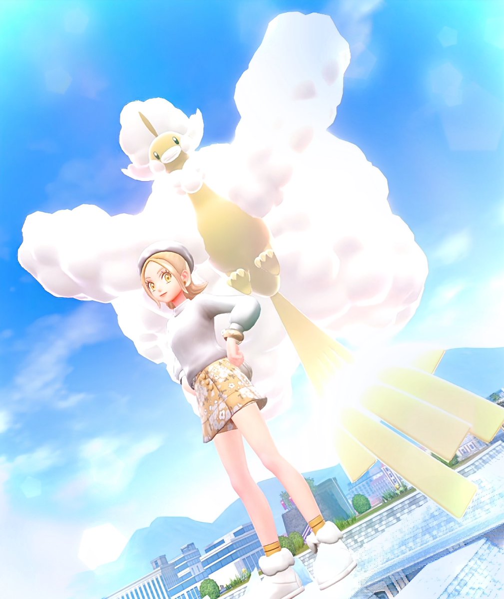 ふわふわ雲ちゃん☁️𓂂𓏸 色違いメガチルタリス💛 #ポケモンレジェンズZA