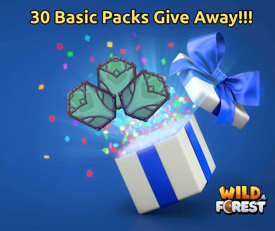 🎉 Premium Survival Mode has officially launched,  and we’re celebrating! 🎉

We’re giving away 30 Wild Forest Basic Packs to our amazing community! 🤗 10 Packs will be given away for 3 days!
 
How to Join:
1️⃣ Follow <a href="/playwildforest/">Wild Forest</a>
2️⃣ Like &amp; Retweet the quoted post below

That’s