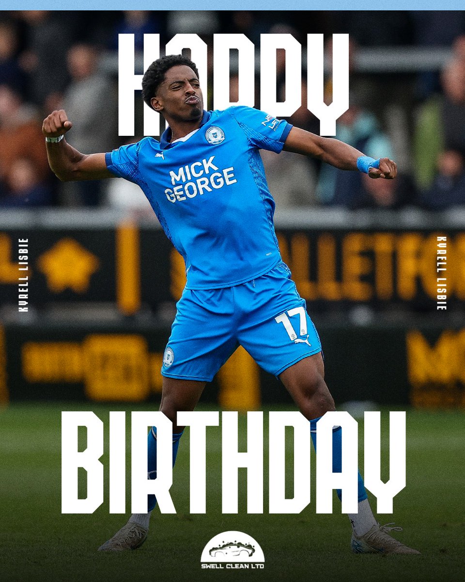 theposh's tweet image. 🎂 Wishing a very Happy 22nd Birthday to Posh winger Kyrell Lisbie.

Have a great day Kyrell.

Birthday wishes are brought to you by @swell_clean.

#pufc