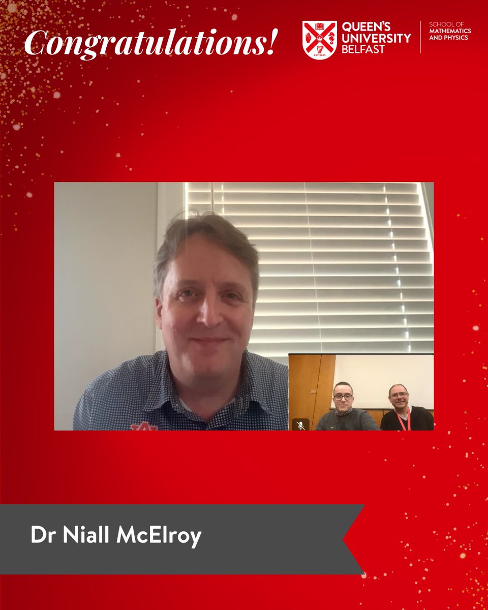 QUBMathsPhys's tweet photo. Congratulations to Dr Niall McElroy, who successfully defended his PhD on Friday, 28th November 2025.
Title: Atomic structure and collisional data for elements applicable to magnetically confined fusion plasmas and neutron star mergers
Supervisor: Prof Connor Ballance @QUBelfast https://t.co/28FRkhbesM