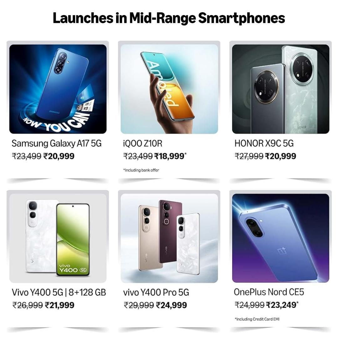 SoulWantitIndia's tweet image. 📱 Mid-Range Smartphone Launches
#midrangeSmartphone
⚡ Fresh drops with launch prices
👉🏻 amzn.to/4opvkq4

Join Learningsmiler Community (TeleClub) :
t.me/LearningSmiley…

#learningsmiley #ad #dealsonlearningsmiley