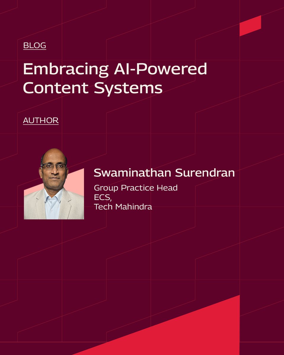 tech_mahindra's tweet image. Content clarity is now the baseline. Intelligence is the new silver lining.

Legacy systems slow decisions and customer engagement. Discover how @tech_mahindra and OpenText are transforming enterprise content management to drive agility, ensure #compliance, and deliver real…