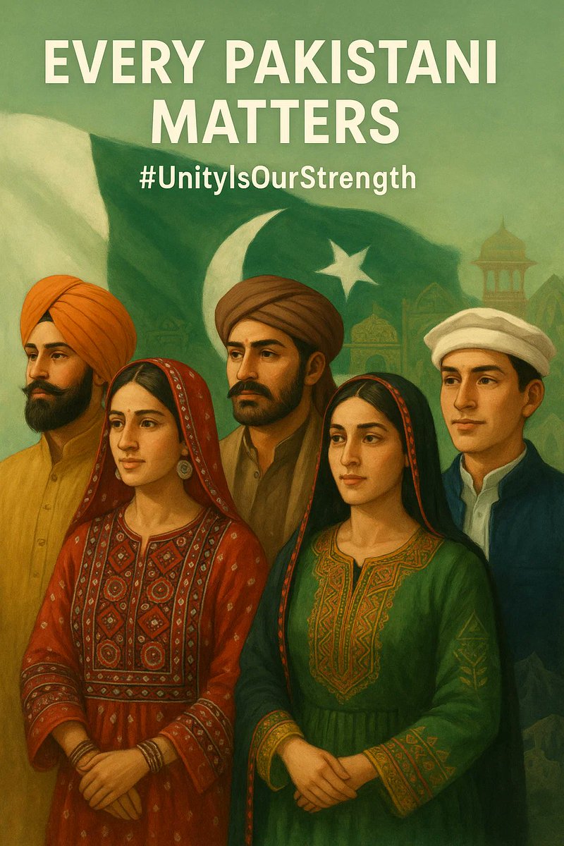 AapkaMuhafiz_'s tweet image. #UnityIsOurStrength
Pakistan’s greatest strength comes from its unity. When we rise as one nation, our differences fade, and our collective power shines. No matter our language, culture, or region every Pakistani forms an essential part of our identity.