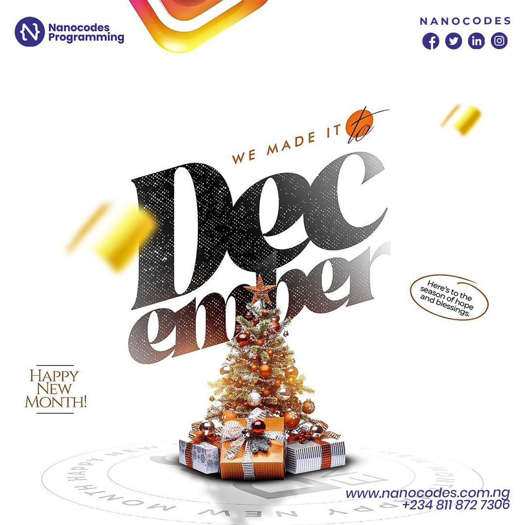 New month, new code.
New goals, new growth.
New ideas, new impact.
Welcome to another month of building the future with Nanocodes 
#nanocodes #techcommunity #TechRevolution  #bootcamplessons