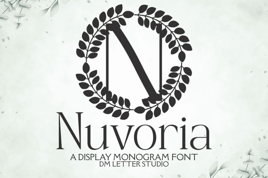 1001fonts's tweet image. New free font &apos;Nuvoria Monogram&apos; by Dm Letter Studio · Free for personal use · dlvr.it/TPYc4m #freefont #font