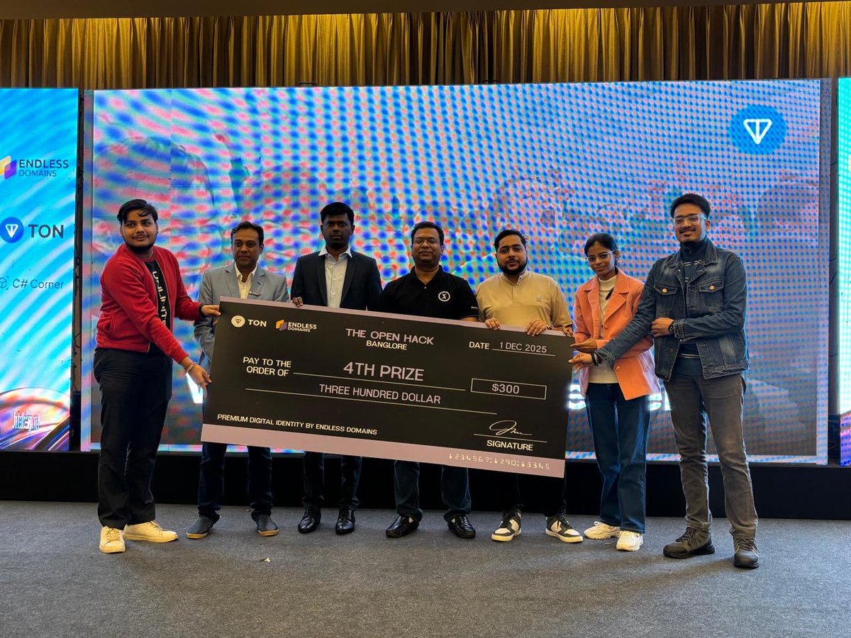 CsharpCorner's tweet image. Congrats to all the winning teams!

Your projects reflect true innovation and the spirit of building on TON. cc @TONSSEA @ton_blockchain @lalitbansal81 

#TheOpenHack #TON #CSharpCorner #Winners #Hackathon #SSEA