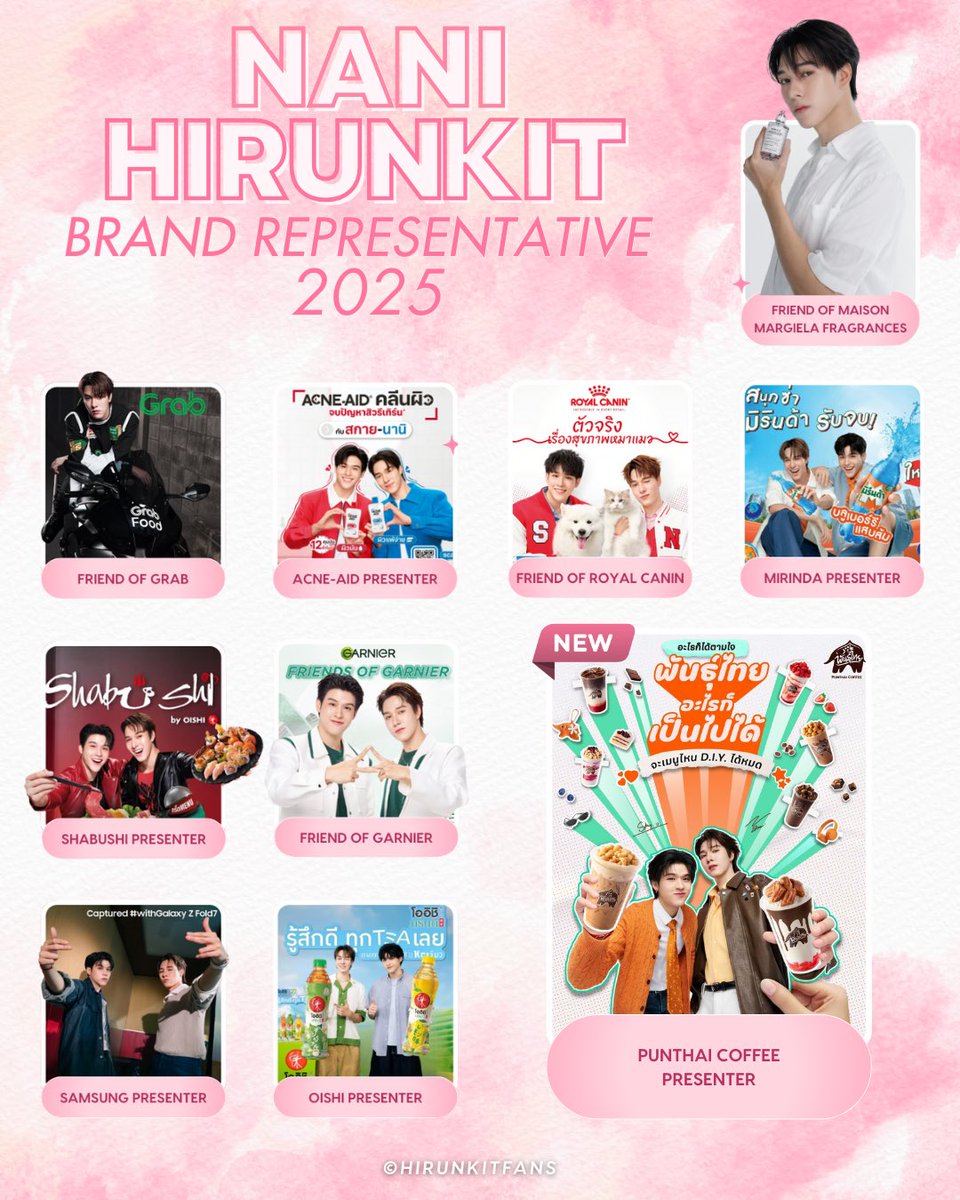 hirunkitfans's tweet image. 𝑵𝒂𝒏𝒊 𝑯𝒊𝒓𝒖𝒏𝒌𝒊𝒕 : 𝐁𝐫𝐚𝐧𝐝 𝐫𝐞𝐩𝐫𝐞𝐬𝐞𝐧𝐭𝐚𝐭𝐢𝐯𝐞 𝟐𝟎𝟐𝟓 ✨

[December Update]
─── @Hirunkit_ #hirunkit_ 

ขอบคุณทุกแบรนด์ที่มอบโอกาสและเชื่อมั่นใน &apos;นานิ หิรัญกฤษฎิ์ ช่างคำ&apos; ให้ได้เป็นส่วนหนึ่งในการถ่ายทอดตัวตนของแบรนด์…