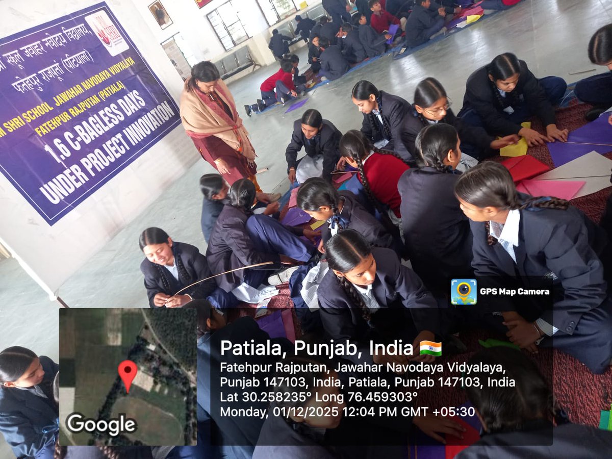 jnv_patiala's tweet image. “JNV Patiala celebrated Bag-less Day with an engaging and creative Kit Making Activity. Students enthusiastically designed learning kits using low-cost materials, making the day full of fun, teamwork, and innovation.
#baglessdays
#nvs
#JNV
@NVS_HQ 
@NVSHqNoida 
@ChdNvs 
@NVSHQ_