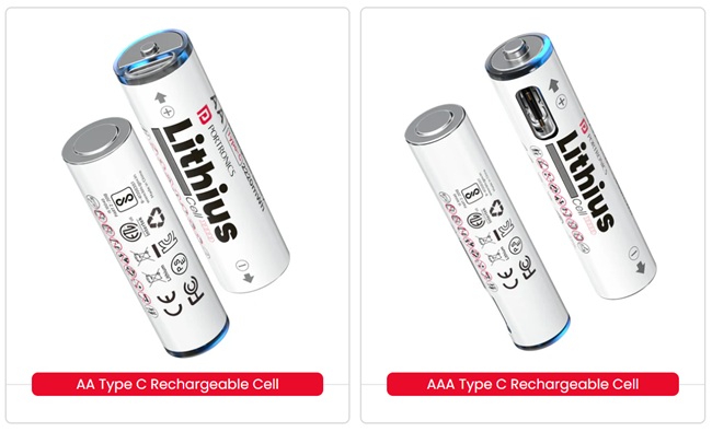 TechKard's tweet image. #Portronics launches Lithius Cell, AA/AAA USB-C rechargeable batteries

1.5V output
LED charging indicator
multi-protection features
Charge via any Type-C cable

Lithius Cell AAA (Pair): Rs. 499: amzn.to/4rJQ2Ea

Lithius Cell AA (Pair): Rs. 449: amzn.to/4orGCdw