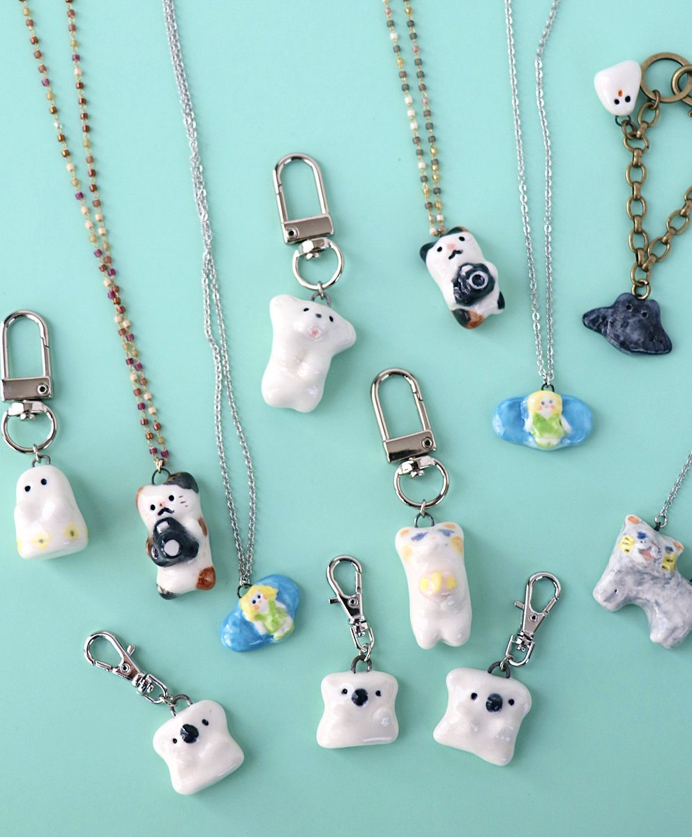 アクセサリーまとめ売り大量⑪ 運命のアクセサリーは突然に ゆる〜い陶磁のアクセサリー 「好き！」と