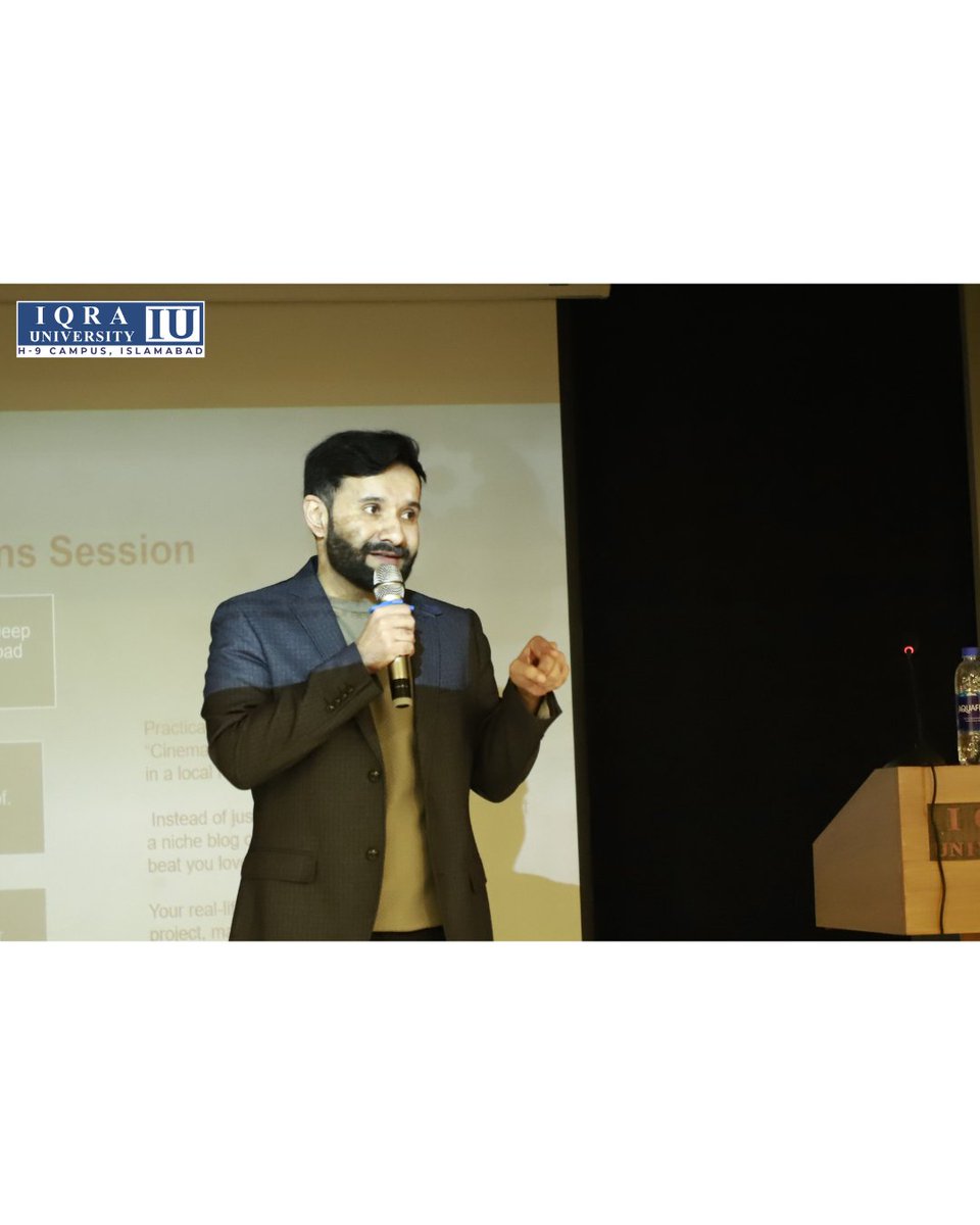 IUIsbCampus's tweet image. Career Services Office organized Student Capacity #Enhancement #Program session with Mr. Kaiwan Hamid Raja, Executive Director of Khyber Network and CEO of Khyber Digital, exclusively for the graduating students of Media Studies

@KhyberNews247  #HR #IqraUniversity #Islamabad