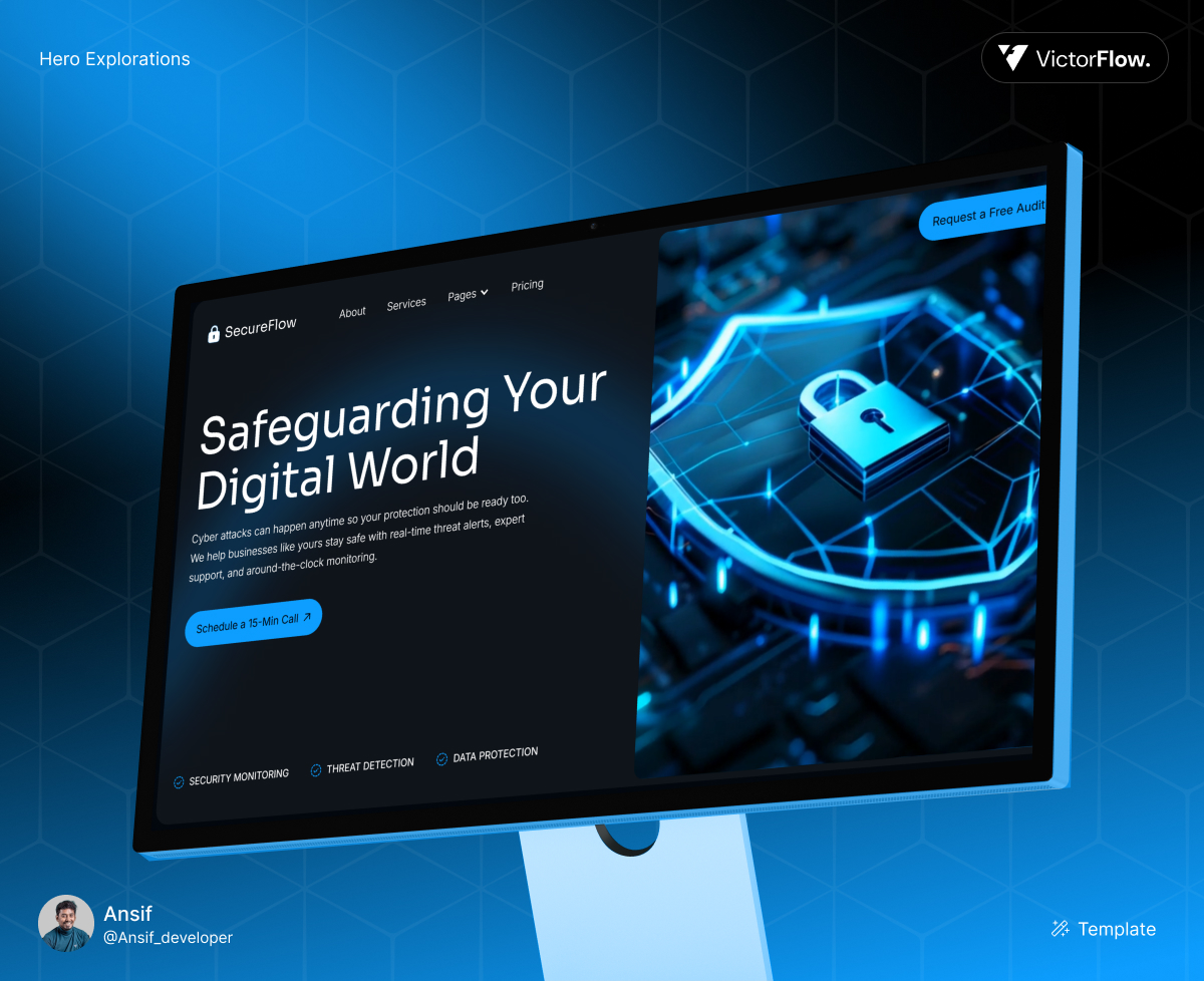 Ansif_developer's tweet image. Do you like the hero section?