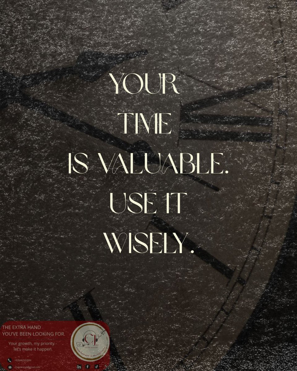 vachejuarez's tweet photo. Delegating to a VA gives you more time for strategy, clients, and life.
#TimeManagement #VirtualAssistantServices https://t.co/WZWSufXr41