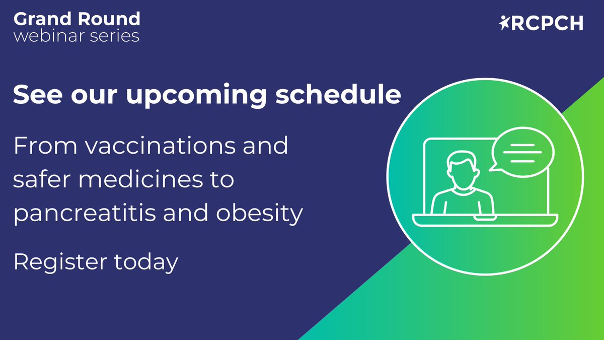 RCPCHtweets's tweet image. Stay sharp with the biggest questions in paediatrics. Our fortnightly Grand Rounds bring fresh evidence, real-world cases and leading experts - all designed to support better care for children.

See the upcoming schedule at rcpch.ac.uk/education-care…
