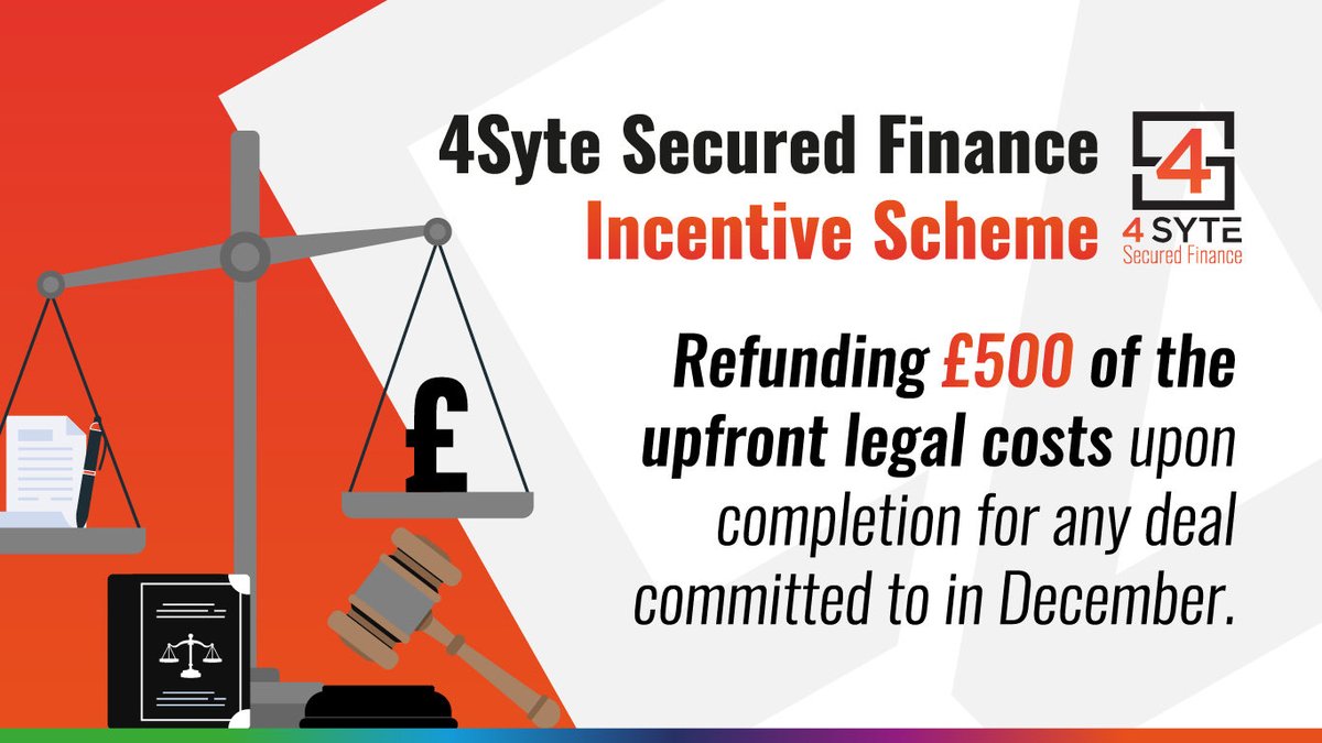✨ 4Syte Secured Finance – December Incentive! ✨

As part of 4Syte Secured Finance’s ongoing incentive scheme, we will refund £500 of the upfront legal costs upon completion for any deal committed to in the month of December!

#4Syte #SecuredFinance #Incentive