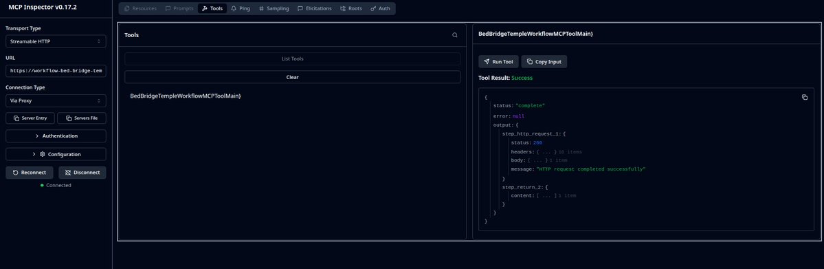 wishee0's tweet image. it&apos;s finally done, it&apos;s beautiful, i finally got out of the box mcp servers working for workflows