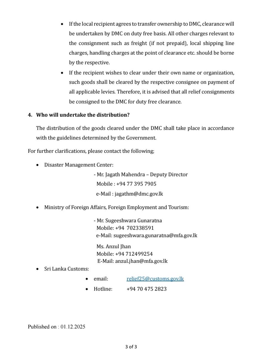 Sri Lanka is facing one of its toughest moments, and many abroad are asking how they can help. 🇱🇰❤️

This guide explains what to donate, how to send items safely, how to clear them duty-free, and who to contact to ensure support reaches those suffering the most.

Read more