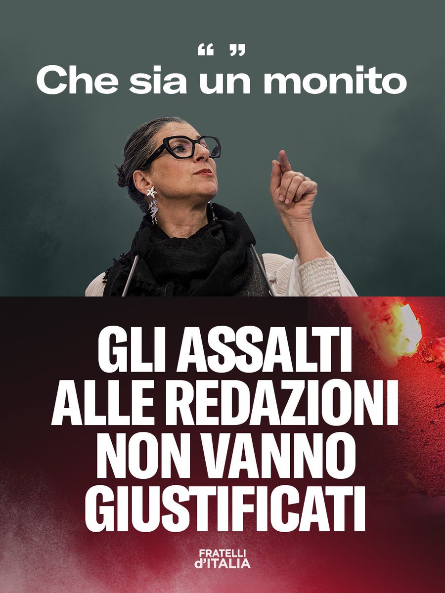 FratellidItalia's tweet image. Che sia un monito per la sinistra: isolate gli estremisti.