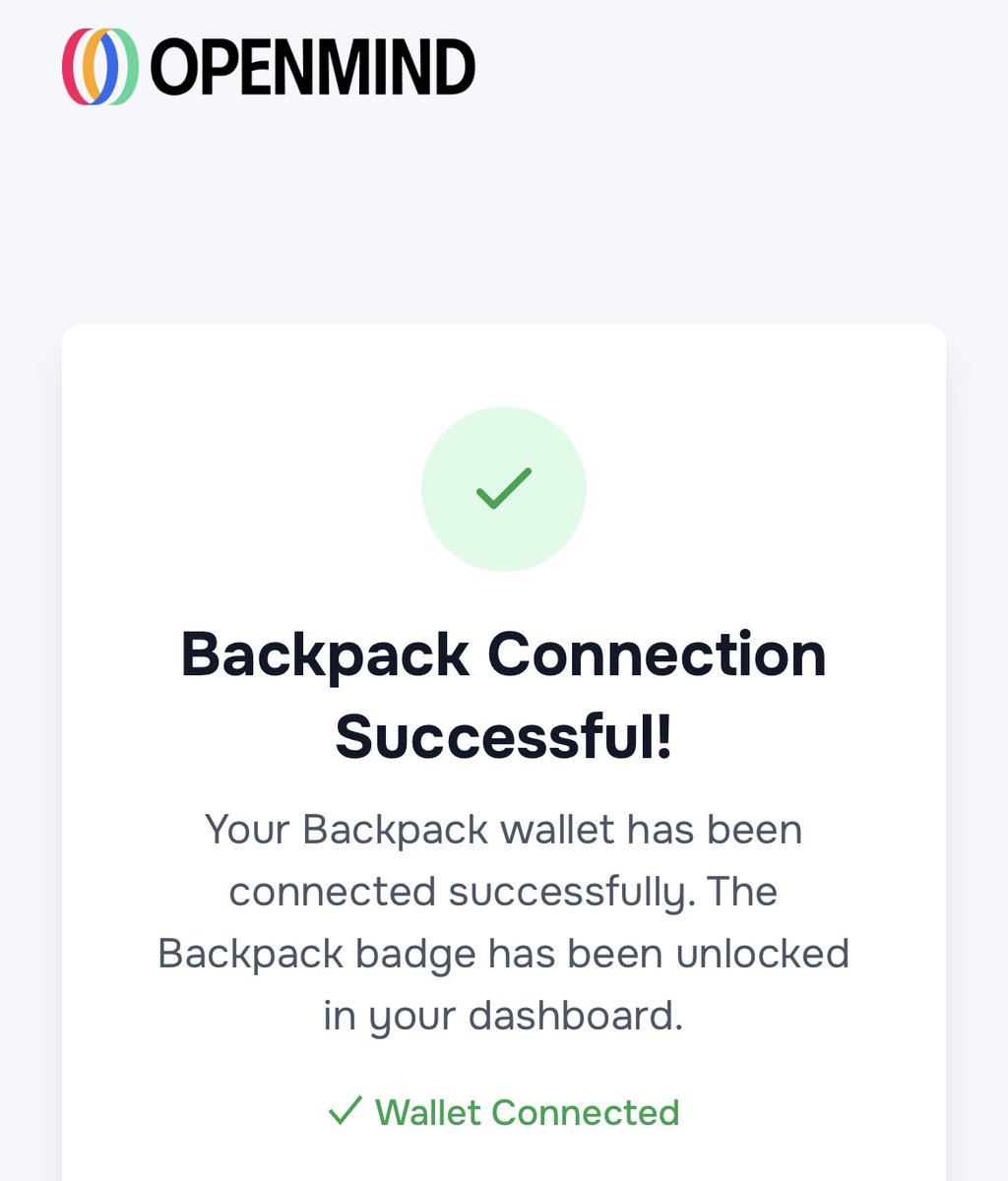 moranweb3's tweet image. OpenMind @openmind_agi 可以获得新的徽章了，我刚刚已经绑定成功，需要提前在手机上下载好 @Backpack 的app。

以下是教程：

1⃣登录 fabric.openmind.org

2⃣点击背包徽章下方的“探索”按钮 

3⃣使用相机应用扫描二维码（确保已创建 Backpack 移动应用和钱包）。 

4⃣用你的背包钱包签名留言。