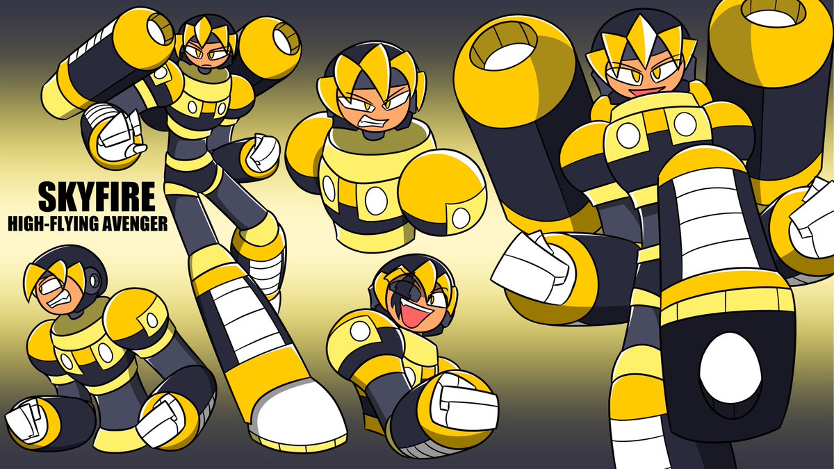 Salvo_Z_Mix's tweet photo. Finished my third oc so far, the Ex-Maverick Hunter Skyfire! The rowdy and destructive combative reploid living for the thrill of the battles ahead.
#MegaManX #MegaMan #Mecha #Robot #Reploid #OC #OriginalCharacter https://t.co/wfDqY6bAmA