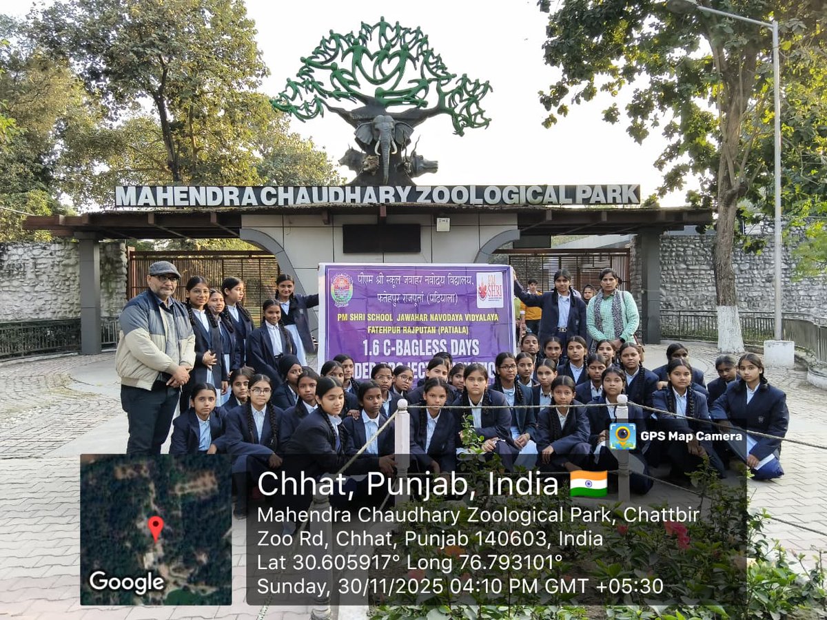 jnv_patiala's tweet image. “Under the Bagless Days Activity Campaign, JNV Patiala students visited Chhatbir Zoo on 30.11.2025 to explore the rich biodiversity. A day full of learning, curiosity, and excitement!”#baglessdays
#nvs
#JNV
@NVS_HQ
@NVSHqNoida
@ChdNvs
@NVSHQ_