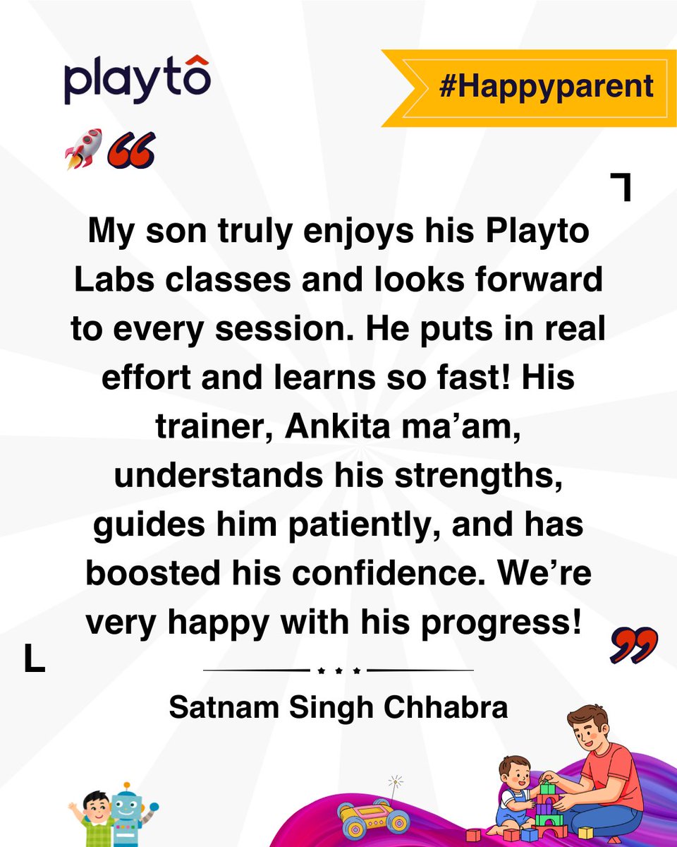 Playto_Labs's tweet image. When kids enjoy learning, everything changes. And the right mentor can unlock their true potential. 💡

Building future innovators, one session at a time. 🚀🤖

#stemtoys #Robot #Coding #FutureReady #education #codingtraining #parenting #Innovation2025 #PlaytoLabs #CodingJourney