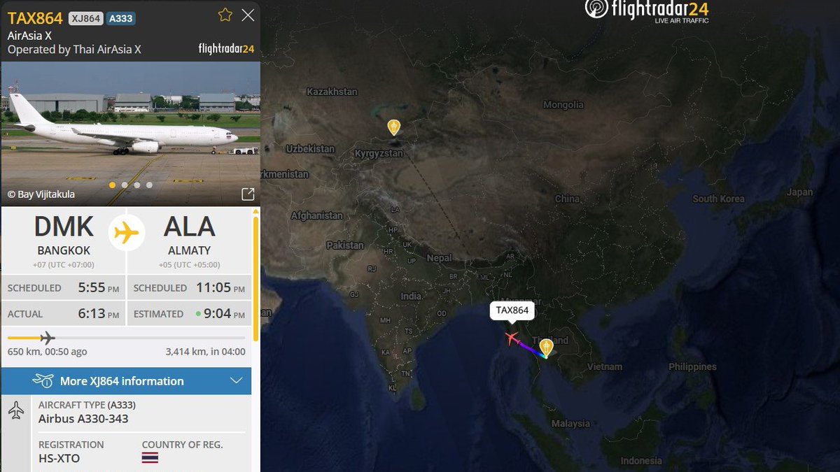 RonallChersan's tweet image. 🛫เที่ยวบินแรกของไทยแอร์เอเชียเอ็กซ์ ดอนเมือง-อัลมาตี (คาซักสถาน) ออกเดินทางแล้ว ช่วงหน้าหนาวแบบนี้หิมะโพลนๆ อุณหภูมิติดลบก็จะได้บรรยากาศอีกแบบ แต่บางวันจะหนาวโหดอยู่

คนไทยจองตั๋วแล้วบินไปเที่ยวได้เลยไม่ต้องทำวีซ่า บินตรง 6 ชั่วโมงพอ ๆกับญี่ปุ่น