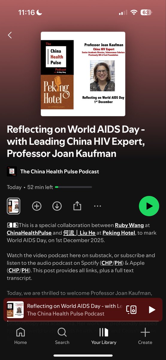 RcjWang's tweet photo. Today is #WorldAIDSDay. To mark 1st Dec 2025, new ChinaHealthPulse podcast episode with Prof Joan Kaufman, leading China HIV expert, on >40 decades of research &amp; leadership across @UN @FordFoundation @Harvard links in comments #HIVAIDS #china #globalhealth #healthpolicy https://t.co/cS27RZ5ZMa