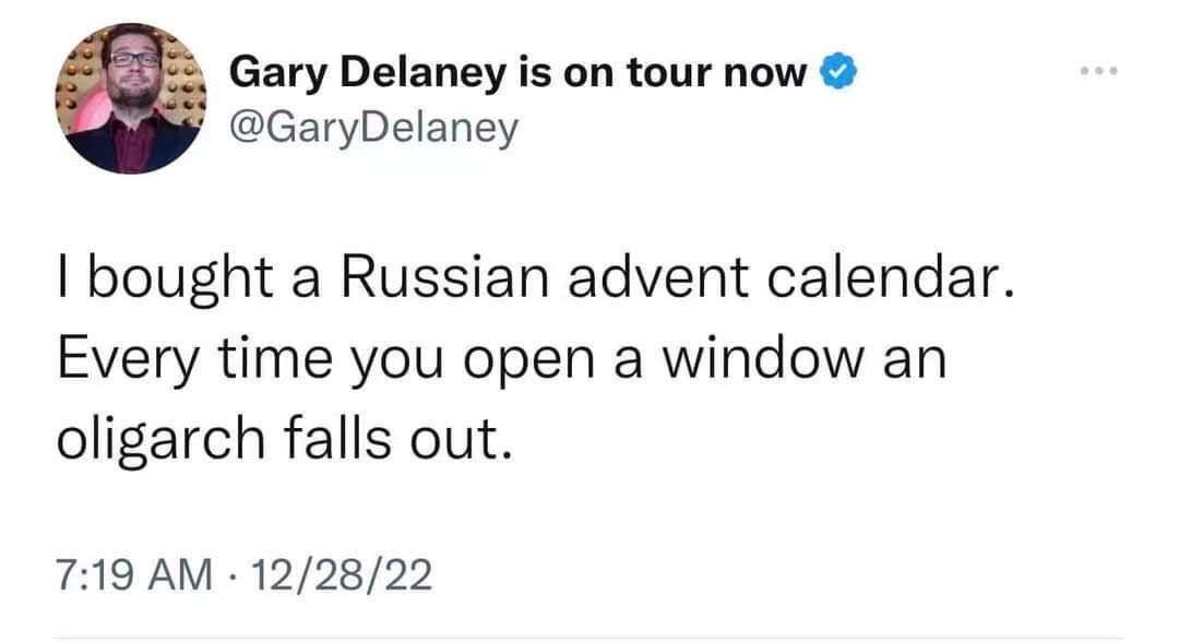 PaulSchleifer's tweet image. Tidings of comfort and joy (not just for oligarchs, obviously).