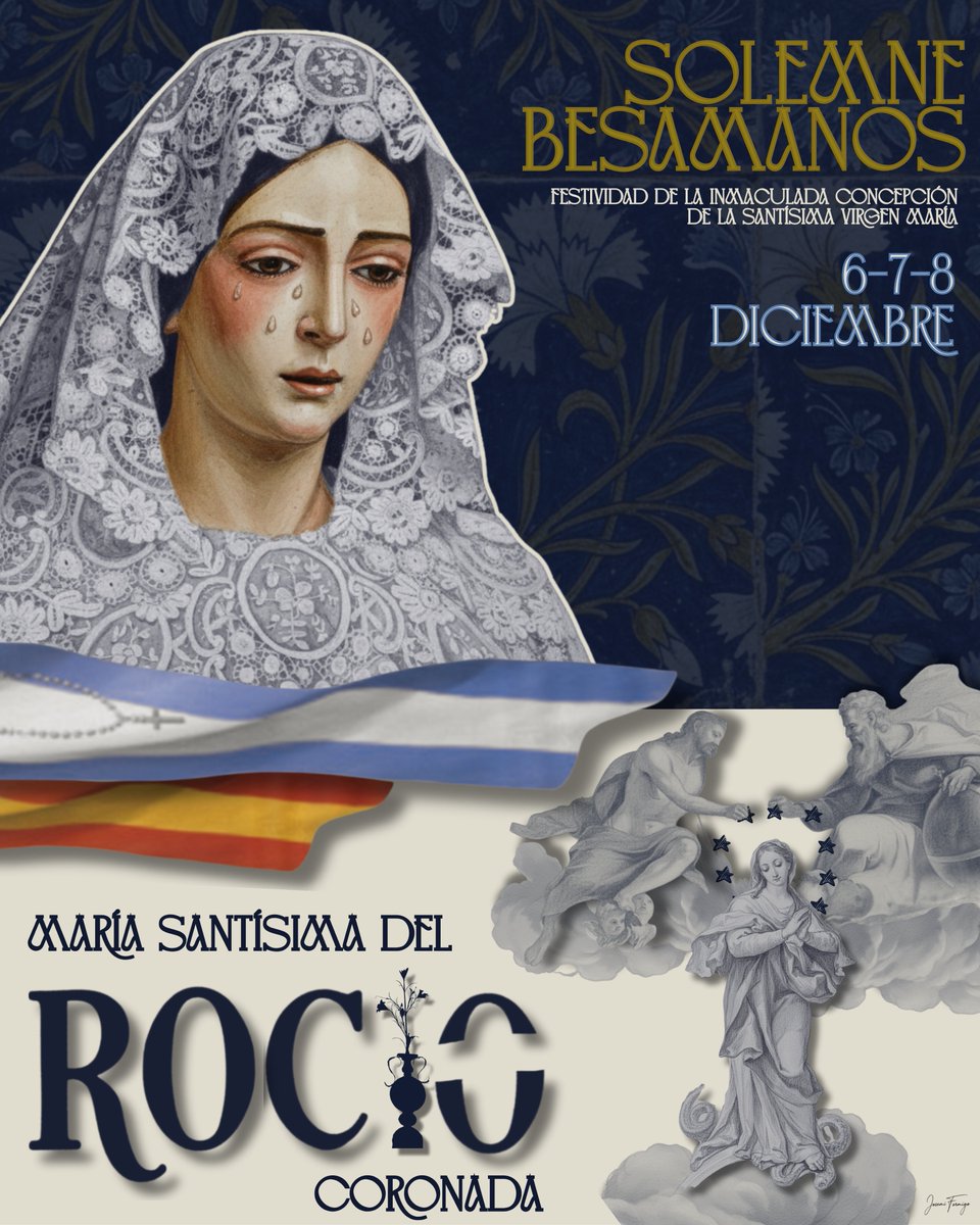 Con la llegada de un nuevo diciembre y la inminente Festividad de la Inmaculada Concepción, nuestra Hermandad se prepara para celebrar el Solemne Besamanos de María Santísima del Rocío Coronada. 

Tendrá lugar durante los días 6, 7 y 8 de diciembre.

Los días 6 y 7 de diciembre