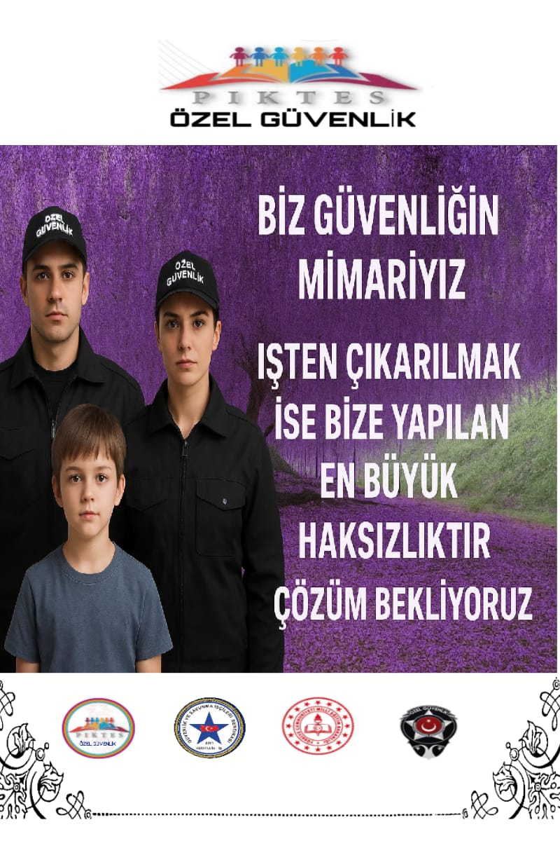 📌ÜZÜNTÜMÜZ DE BEKLEYİŞİMİZDE ARTIK SON BULSUN
9 YILLIK TECRÜBELİ 
PİKTES ÖZEL GÜVENLİKLER
OKULLARINA GERİ DÖNSÜN
#Piktes
<a href="/RTErdogan/">Recep Tayyip Erdoğan</a>
<a href="/Yusuf__Tekin/">Yusuf Tekin</a>
PİKTES ÖGG
👉(ÇALIŞAN VE ÇIKARILAN )
 1714 TECRUBELİ EMEKÇİLERE 
ŞUBATTAKİ ALIMLARDA  ÖNCELİK VERİLSİN 
📌TÜM OKULLAR GÜVENDE OLSUN