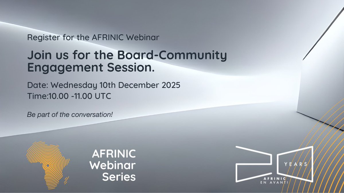 AFRINIC-The Regional Internet Registry for Africa tweet media