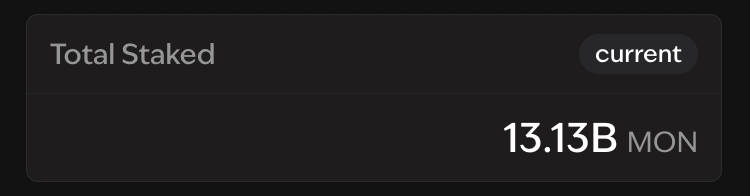 socialforging's tweet image. Staked MON crosses 13b!