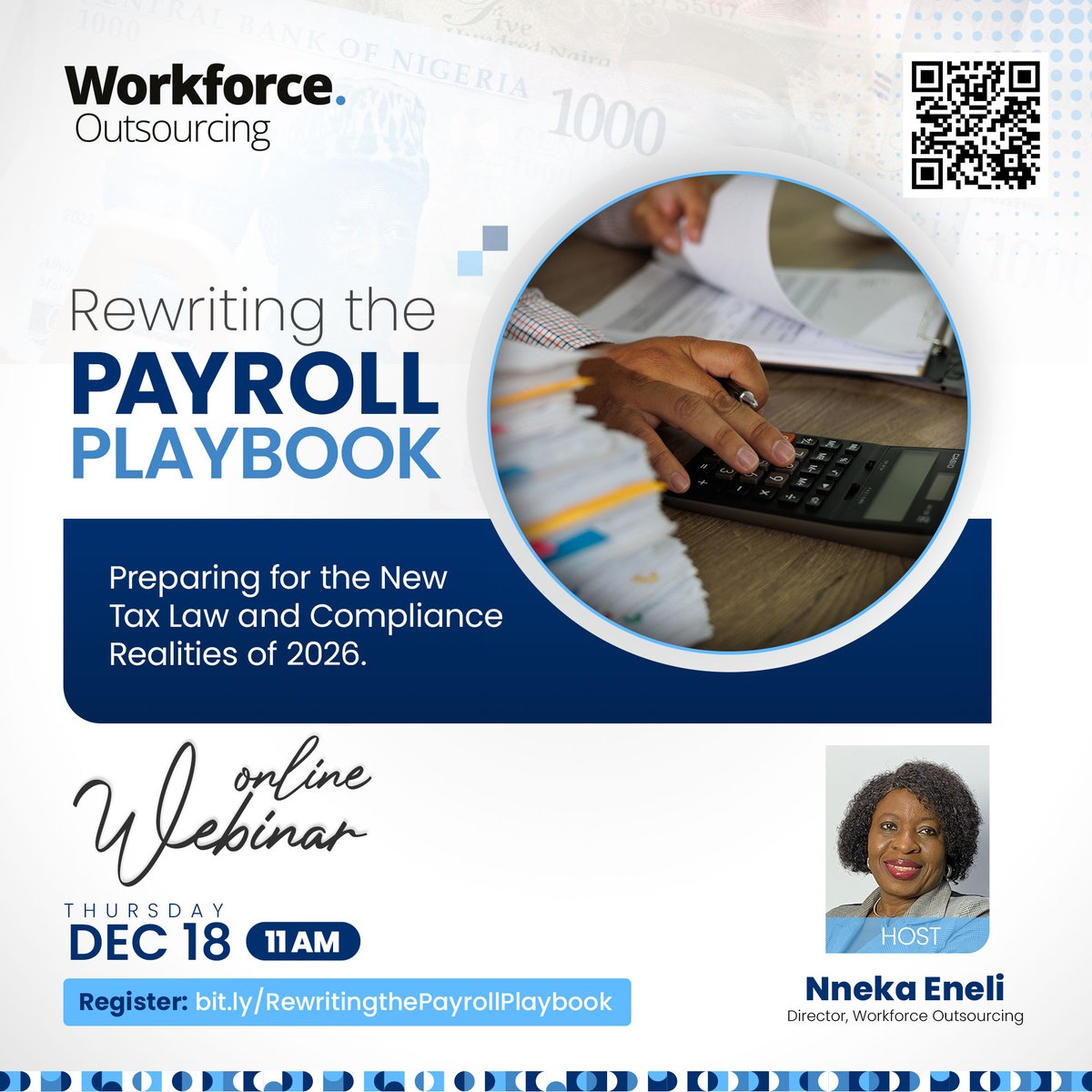 workforce_group's tweet photo. 📌 Topic: Rewriting the Payroll Playbook 
⏰ 11 AM  
🔗 Register: https://t.co/MHIb796aIj 

Prepare now or pay later.  

#WorkforceOutsourcing #PayrollCompliance #NigeriaTaxLaw #HRCompliance #PayrollManagement #StatutoryCompliance #FinanceLeaders #HRLeaders #WorkforceGroup https://t.co/EtEEOOdLga